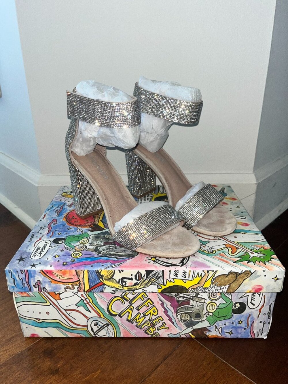 Rhinestone Heeled Sandals